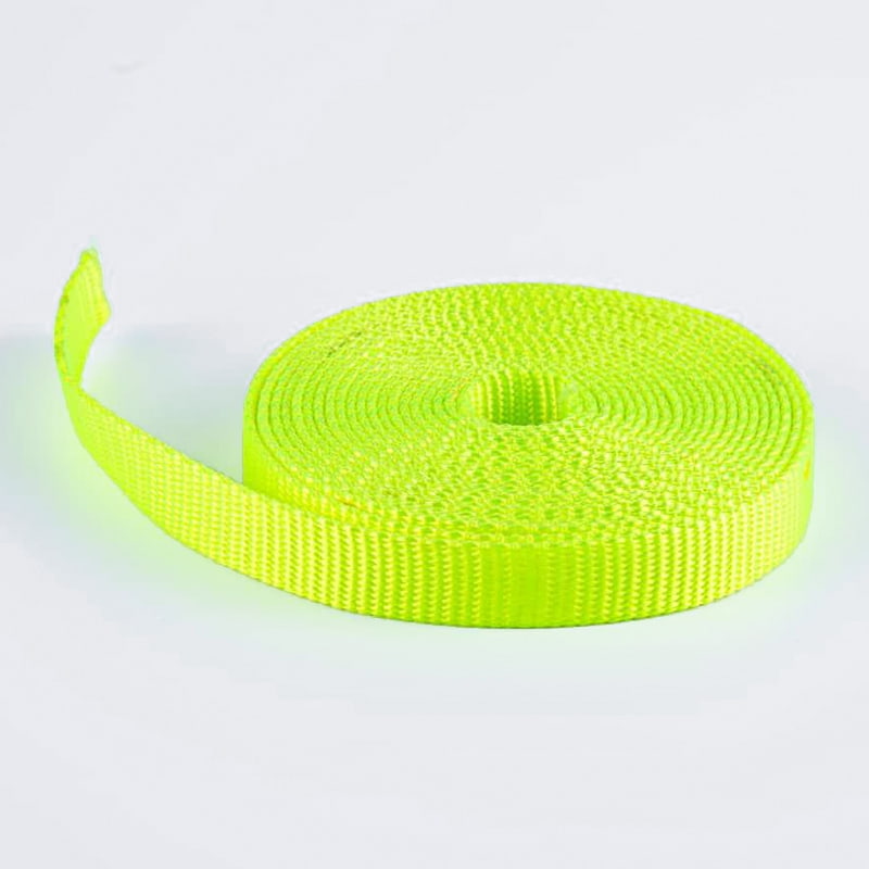 2.0cm Fluorescent Green Wear-Resistant Polyester Pet Training Leash Webbing